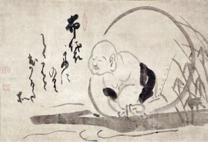Hotei dans sa barque. De Hakuin